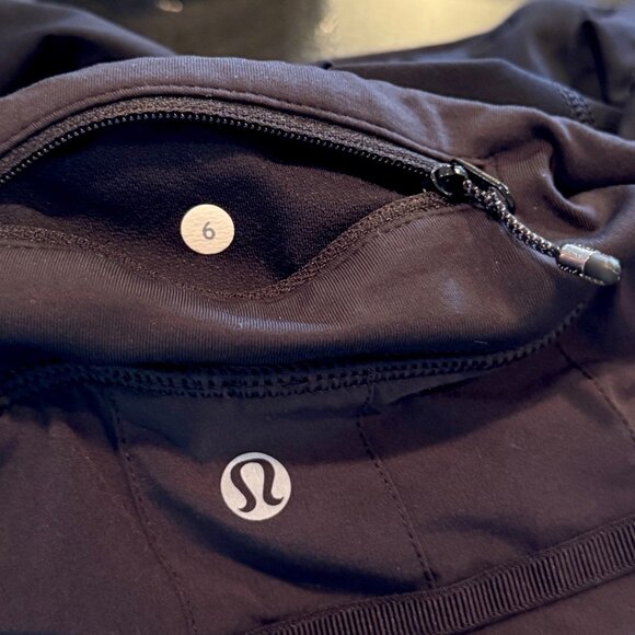 Lululemon Black Pace Setter Mini Skirt Skort Size 6 Small Running Tennis - Picture 4 of 5